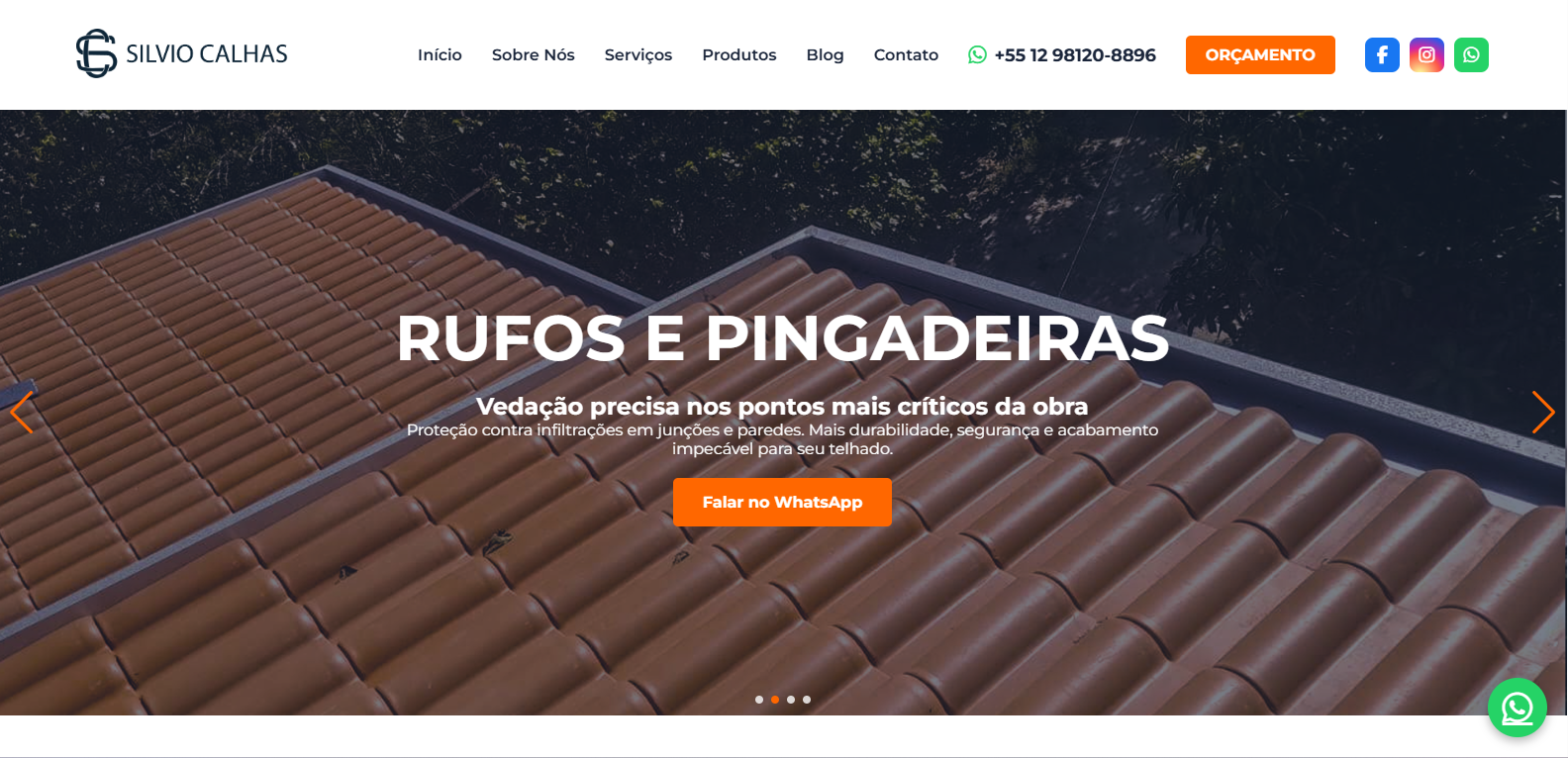 Site institucional para Silvio Calhas
